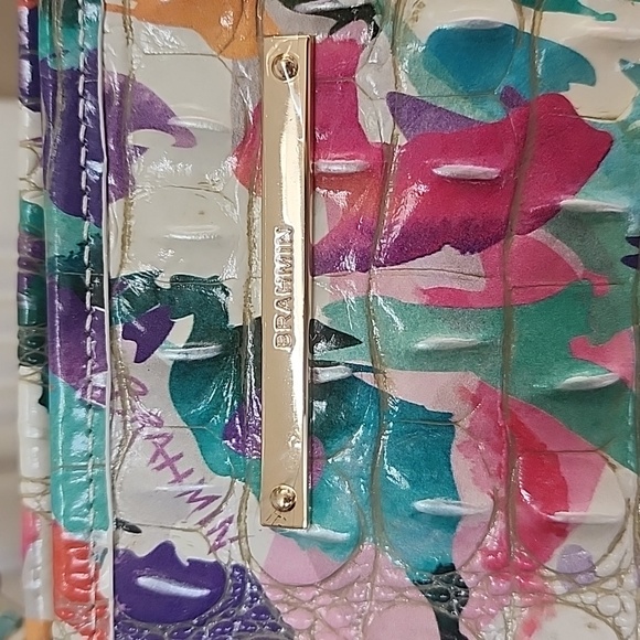 🩷💜 BRAHMIN DAYLILY MEDIUM ASHER HANDBAG & ADY WALLET 💜🩷 - Picture 5 of 15